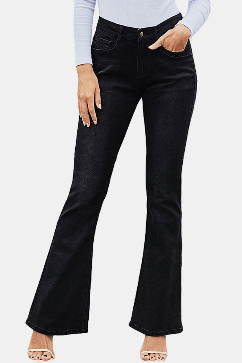 High Rise Flare Skinny Jeans – Ruelabel